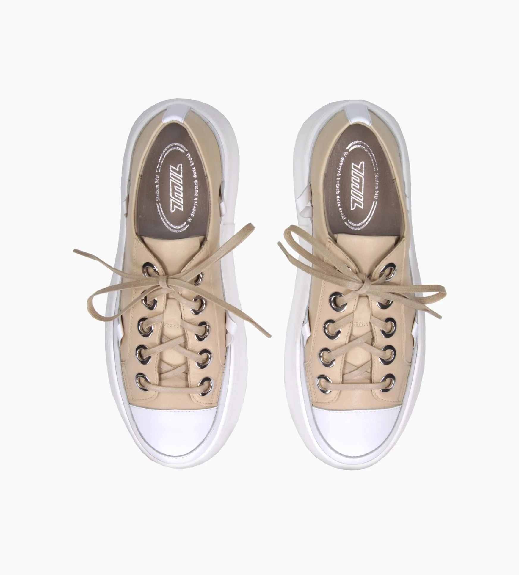Beżowe sneakersy damskie