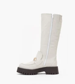 Białe kozaki damskie
