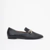 Czarne loafersy damskie