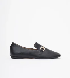 Czarne loafersy damskie