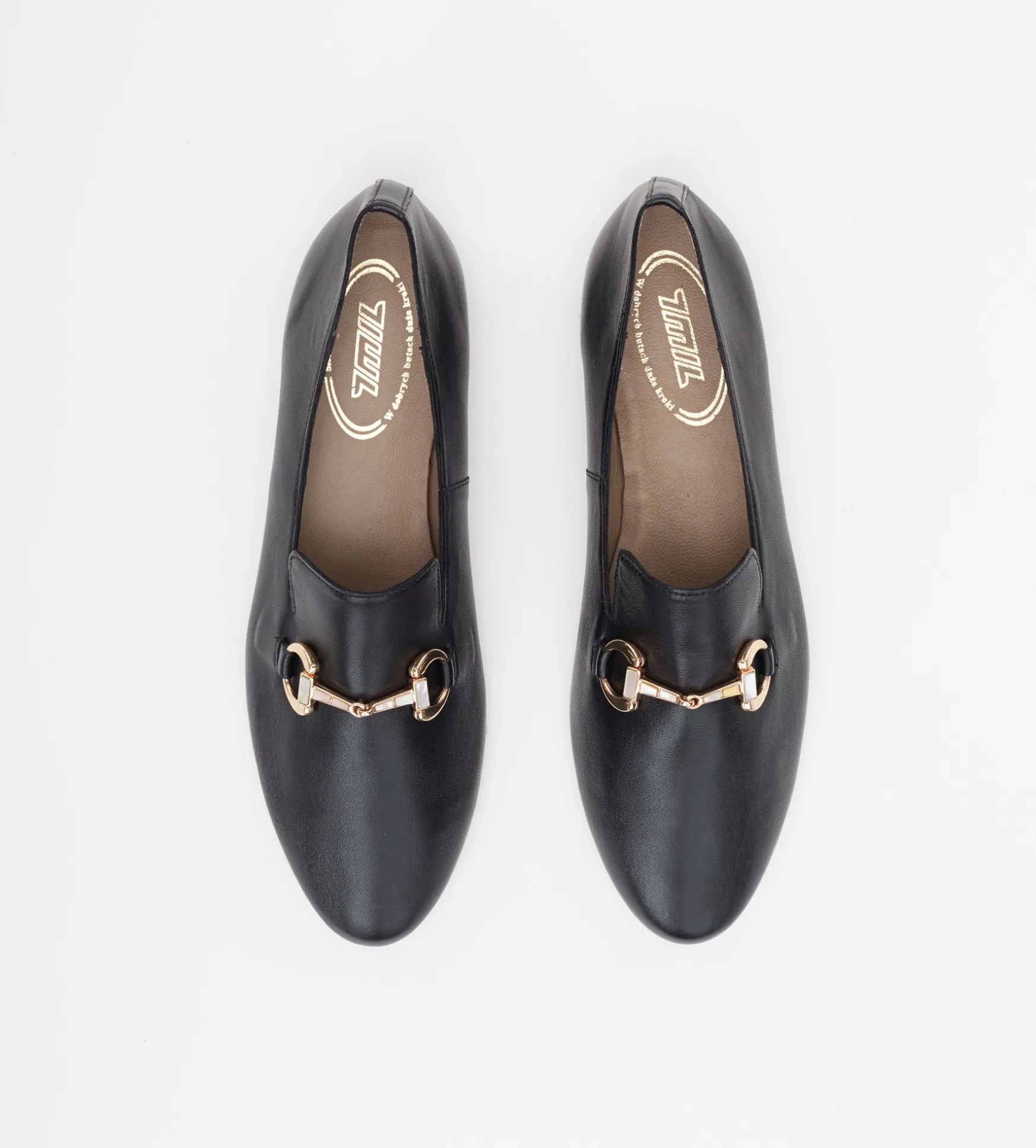 Czarne loafersy damskie