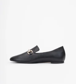 Czarne loafersy damskie