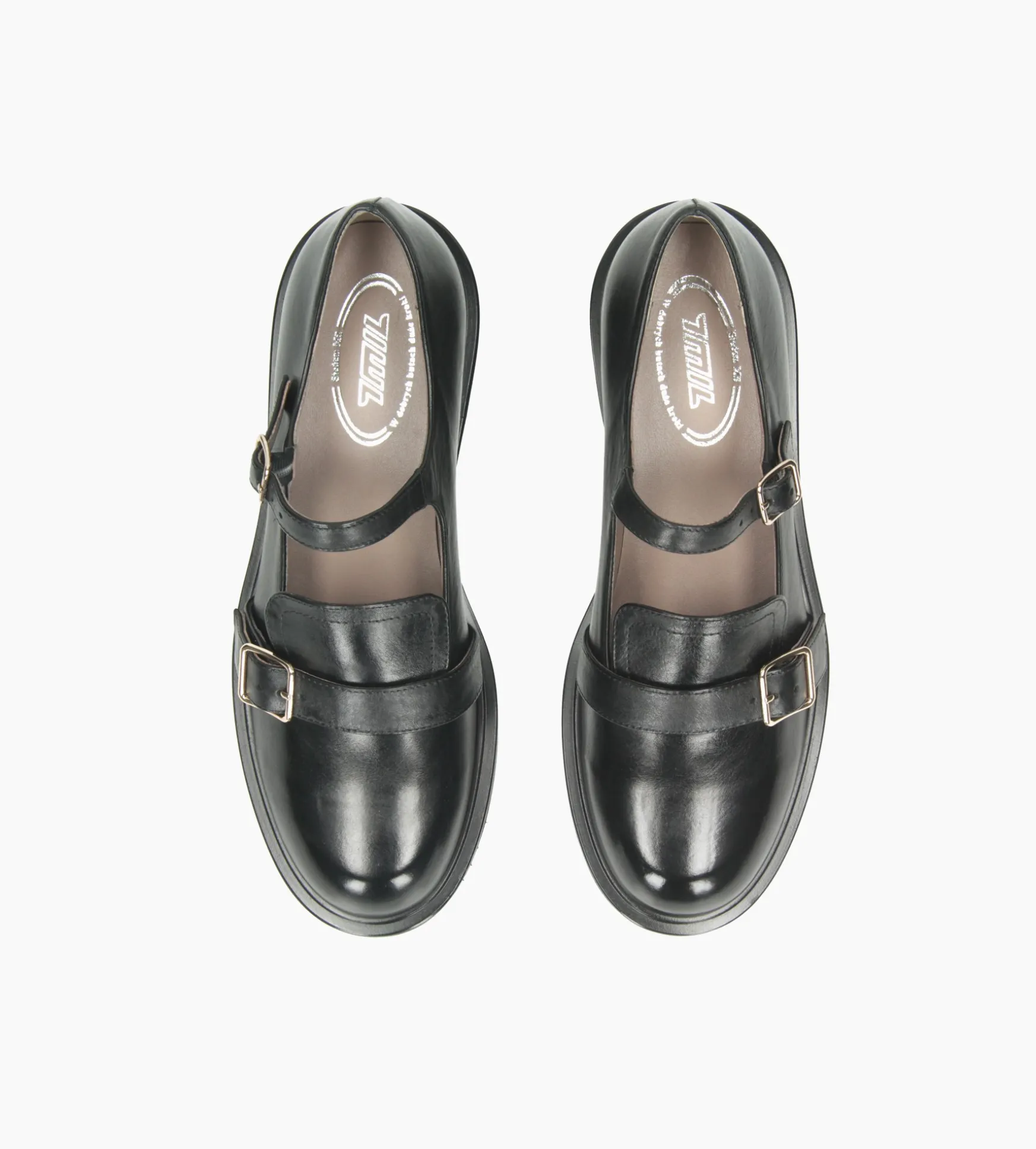 Czarne półbuty damskie