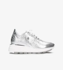 Srebrne sneakersy damskie
