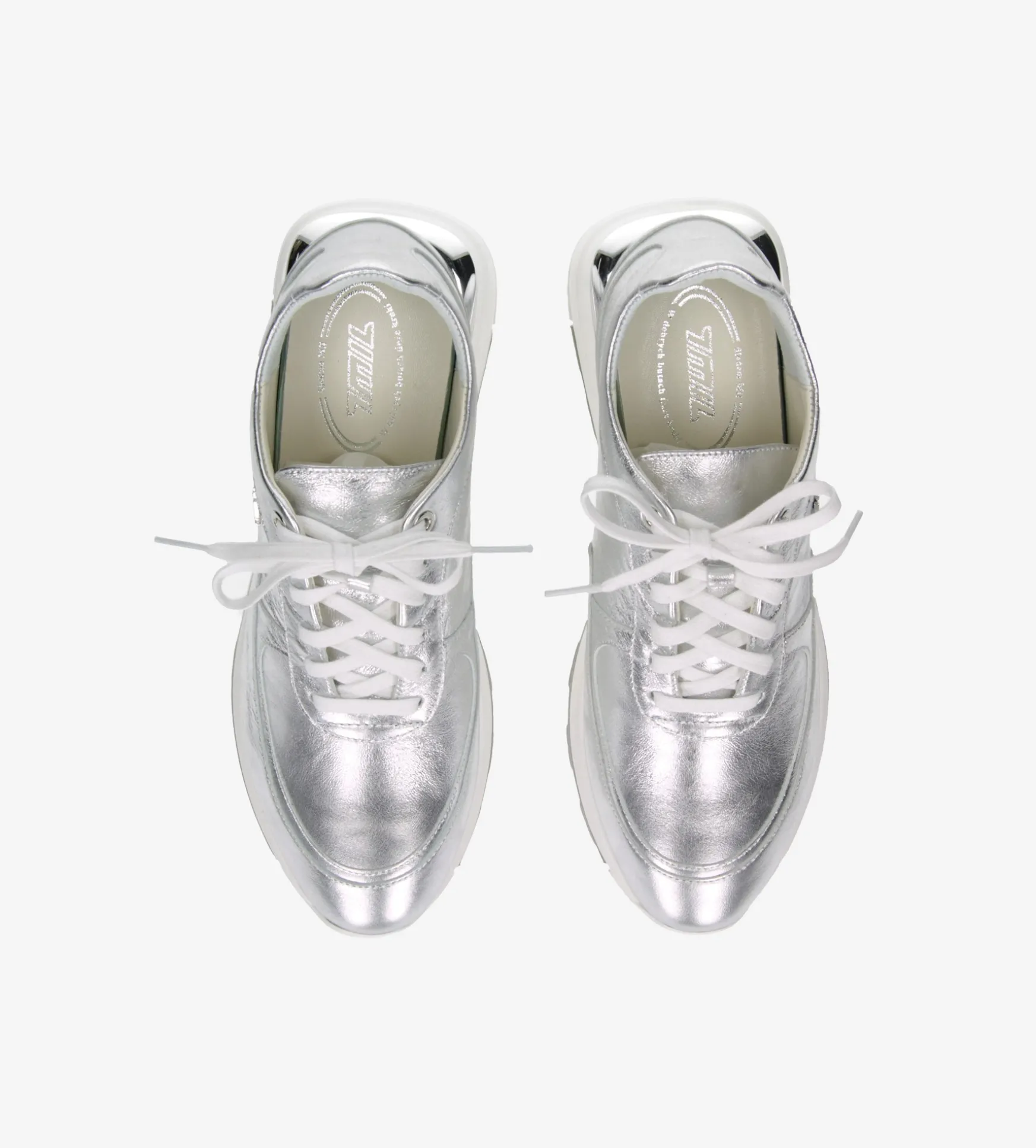 Srebrne sneakersy damskie
