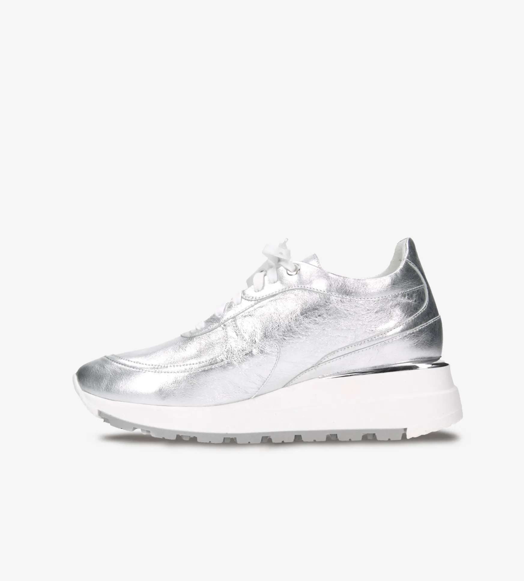 Srebrne sneakersy damskie