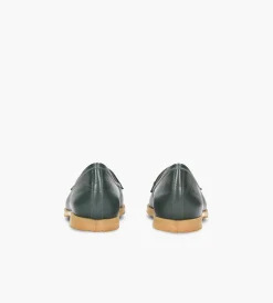 Zielone mokasyny damskie