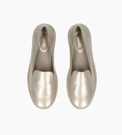 Złote baleriny damskie